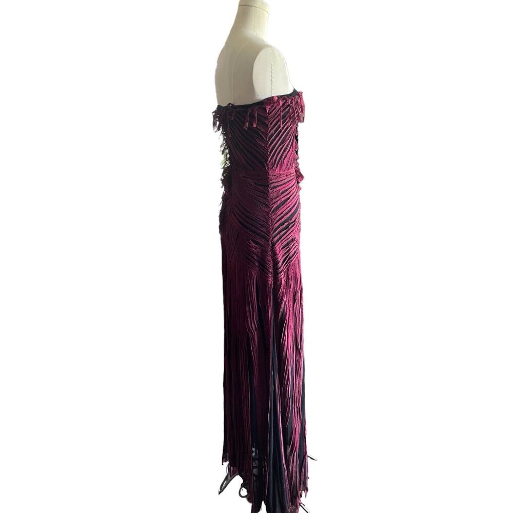 RARE Beatriz Camacho Black Sangria Strapless Column Gown Avant Garde Dress US 8 - Picture 5 of 5